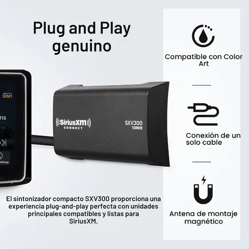 Vista 3 de Sintonizador de radio por satélite para vehículo, de SiriusXM, talla única , Negro