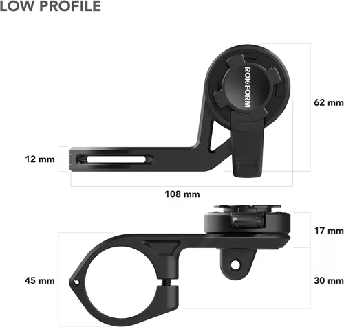 Vista 8 de Rokform - Soporte de teléfono para bicicleta sobre la parte superior, se adapta a 4 tamaños de barras de 22.2 a 1.378 in (1.7 pulgadas), soporte