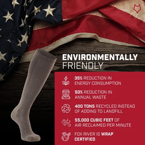 Vista 6 de Fox River - Calcetines de combate contra la fatiga para hombre con flujo de aire mejorado y máxima comodidad
