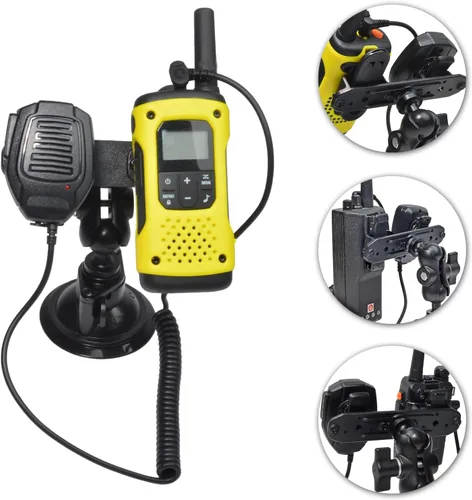 Vista 2 de Soporte para Walkie Talkie con ventosa y soporte para micrófono