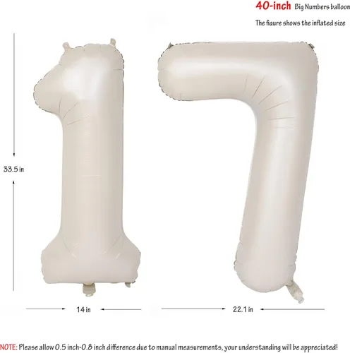 Vista 448 de Globos de 40 pulgadas con números de caramelo, papel de aluminio de helio, globos de látex de Mylar para fiesta de cumpleaños, decoración digital 0