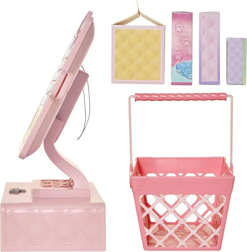 Vista 10 de Disney Princess Style Collection Caja registradora Shop N Play Market Set - Cesta de la compra incluida