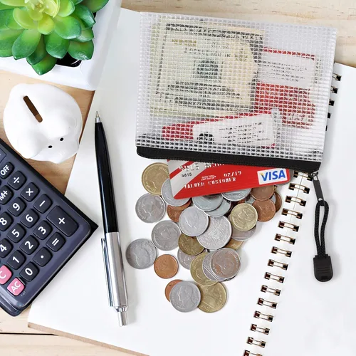 Vista 7 de Tamaño A4/B8, bolsas de malla de plástico con cremallera, carpetas de archivos de documentos resistentes al desgarro, bolsa organizadora