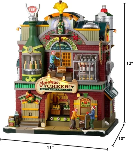 Vista 2 de Lemax Village Collection Embotellado de Navidad Cheer Company con adaptador de 4.5V #25858