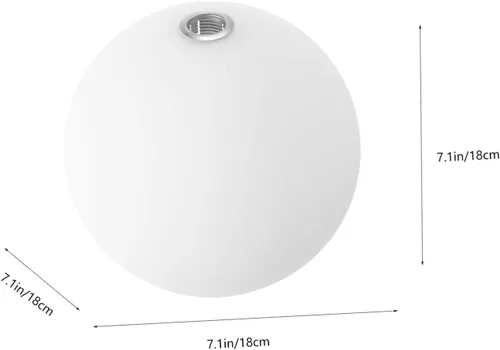 Vista 2 de Lámpara de globo de vidrio para lámpara de cristal, pantallas de repuesto, cubiertas de luz de burbuja redonda, protector de bombilla para pared