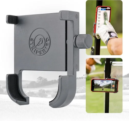 Vista 8 de Stripebird - Soporte Magnético Original para Teléfono de Golf - Accesorio para Carrito de Golf - Montura delgada para Smartphone - Almacena y Accede