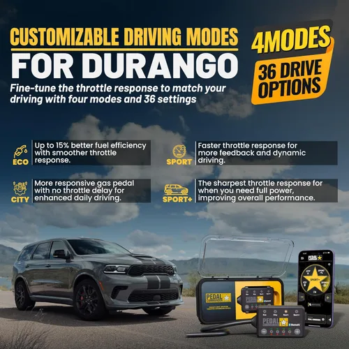Vista 5 de PEDAL COMMANDER Controlador de respuesta del acelerador Dodge Durango 2006-2026 - 36 modos de conducción, Plug & Play, mejoras de rendimiento