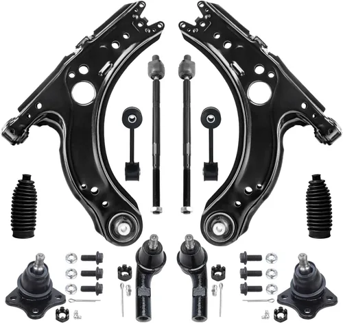 Vista 69 de Detroit Axle - Kit de suspensión frontal de 12 piezas para Toyota Corolla 2003 2004 2005 2006 2007 2008, 2 brazos de control inferiores, 2 rótulas