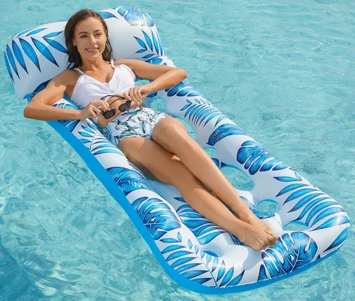 Vista 11 de Jasonwell Inflatable Pool Float Lounge - Floaties Rafts for Adults Floating Lounger Sun Tanning Floats Cool Water Floaty Swimming Lake Beach Party