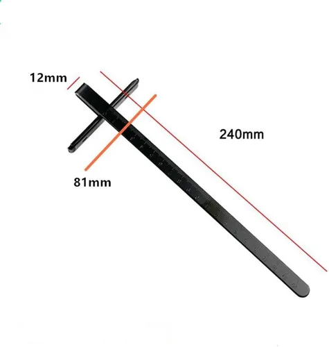 Vista 2 de YUANJI - Regla de escala de guía de valla de sierra circular de 6.299 in y 7.283 in