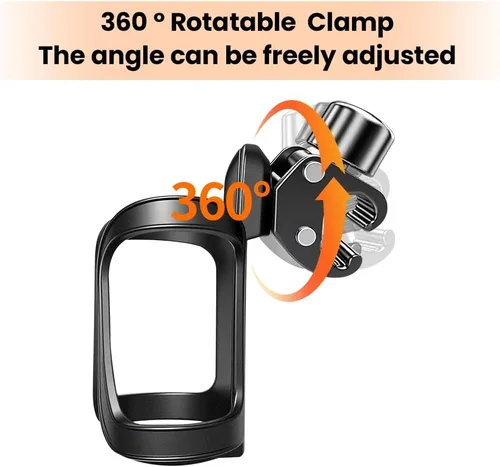 Vista 3 de Walker Cup Holder, Wheelchair Cup Holder, Universal Drinks Holder for Walker, Wheelchair, Rollator, Mobility Scooter Accessory for Elderly Seniors