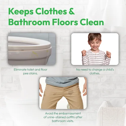 Vista 7 de P-flector® Asiento de Inodoro Protector de Orina (Paquete de 2) - Protector contra Salpicaduras de Orina para Niños en Entrenamiento, Adultos
