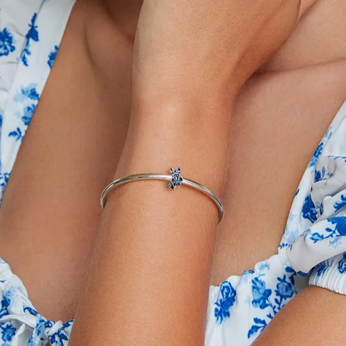 Vista 2 de VOROCO Dije de gato de libélula de mariposa para pulsera colección de animales lindos cuentas y dijes para mujeres y niñas colgante de plata de ley
