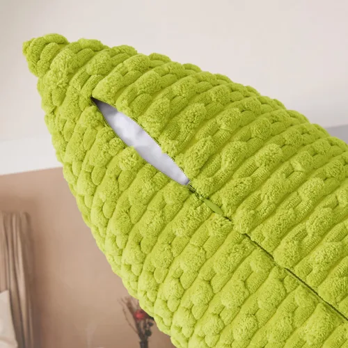 Vista 409 de Kevin Textile - Juego de 2 fundas de almohada decorativas de pana suave, estilo bohemio, a rayas, decoración del hogar para sofá, cama, sofá y sala