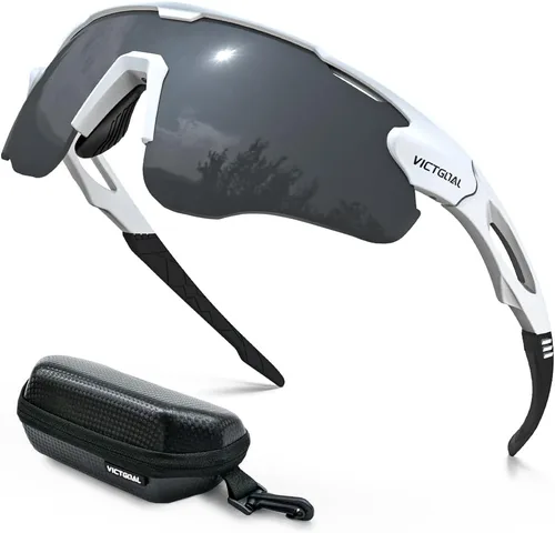 VICTGOAL Gafas de ciclismo para hombres y mujeres con lentes polarizadas, protección UV, gafas de sol de ciclismo TR90 marco para gafas de bicicleta