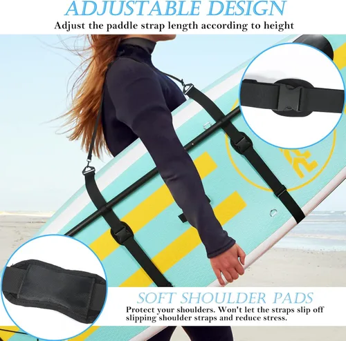 Vista 2 de Paddle Board Carry Strap, SUP Kayak Shoulder Straps Paddle Board Accessories for Women and Men