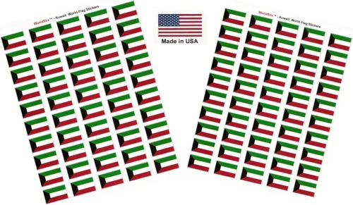 Vista 227 de 100 calcomanías de la bandera de Afganistán, dos hojas de 50, 1.5" x 1" hechas en Estados Unidos, calcomanías autoadhesivas para álbum de recortes