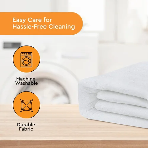 Vista 7 de Sleep Mantra Protector de colchón impermeable – Terry – Funda de cama transpirable, silenciosa e hipoalergénica – Estilo de sábana bajera
