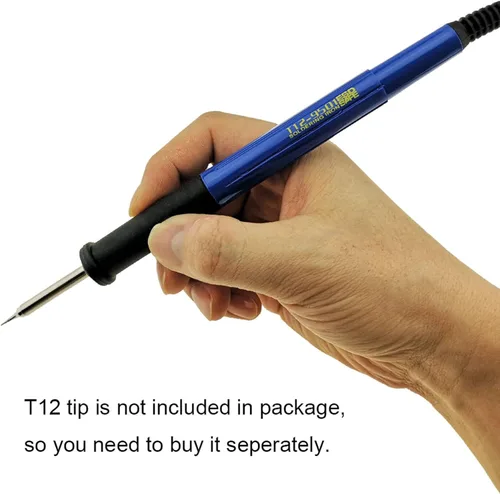 Vista 3 de Mango de soldadura para KSGER T12 STM32 Estación de soldadura de alta temperatura resistente de silicona de reemplazo de mango de silicona negra