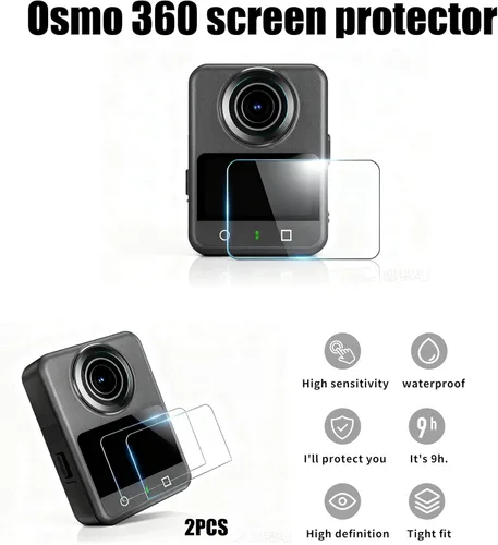 Vista 4 de PellKing Kit de accesorios para DJI Osmo 360, incluye protector de lente/funda de cámara/protectores de pantalla/cubierta protectora de silicona