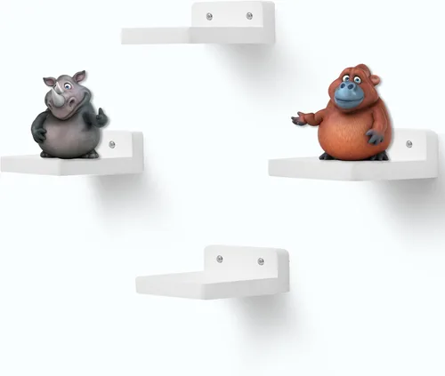 Vista 31 de Estantes flotantes pequeños, repisas de exhibición, juego de 6 mini estantes, estante de madera rústica para dormitorio, sala de estar, cocina