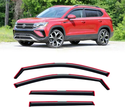 Vista 67 de Viseras de ventana para Chevrolet Silverado y GMC Sierra 1500 Crew Cab 2014-2018, protectores de lluvia, deflector de ventilación, sombra humo