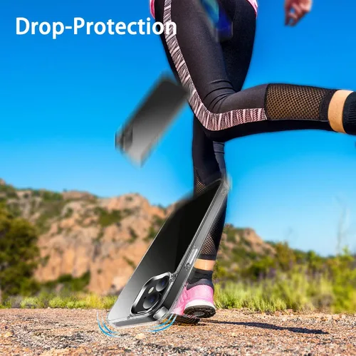 Vista 7 de JJGoo Compatible con iPhone 12 y 12 Pro funda transparente, transparente a prueba de golpes, delgada, antiarañazos, carcasa protectora trasera