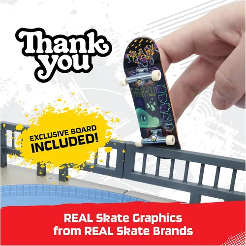 Vista 2 de Tech Deck, Daewon Mega Bowl, X-Connect Park Creator, juego de rampas personalizable y construible con monopatín de dedos exclusivo, juguete