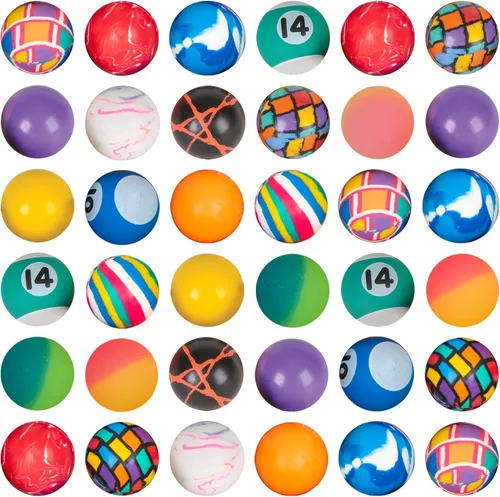 Bedwina Bolas inflables a granel – (1 pulgada/1.063 in) Hi Bounce Ball surtido surtido, bolas de goma coloridas y pequeñas para niños, paquete de 180