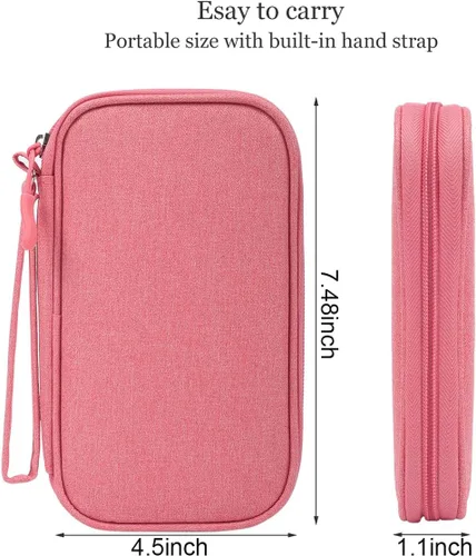 Vista 44 de Bolsa de organizador electrónico CAAORDKSO para viajes, USB, accesorios de cable, bolsa de organizador de accesorios electrónicos impermeable