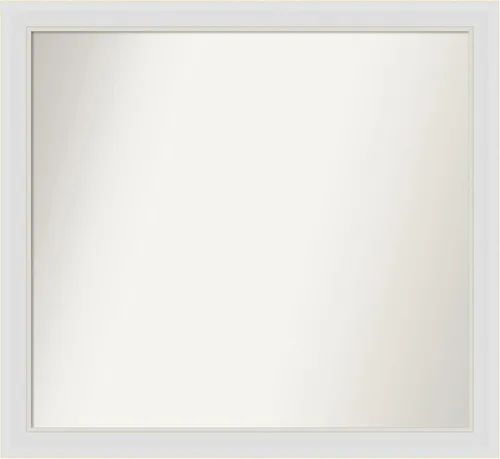 Vista 302 de Amanti Art White Bathroom Mirror for Over Sink, 25x48 Custom Made Flair Soft White Rectangle Vanity Mirror, Oversize Casual Wood Frame, Hangs