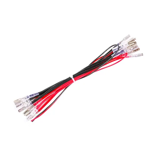 Vista 8 de 2 unidades de cable de alimentación LED JST XH2.54 2Pin Plug a terminales de 0.110 pulgadas/0.110 in arnés de cable de puente iluminado 20 botones