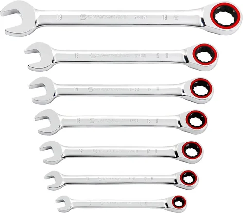 Vista 8 de Powerbuilt Juego de 4 llaves de tuerca SAE de 4 piezas, el tamaño incluye llave de tuerca de 3/8 x 7/16 pulgadas, 1/2 x 9/16 pulgadas, 5/8 pulgadas