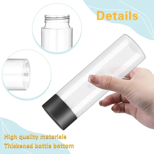 Vista 3 de 16 botellas sensoriales vacías con tapas, 10 onzas, de plástico transparente, reutilizables, a prueba de fugas, decorativas, para manualidades