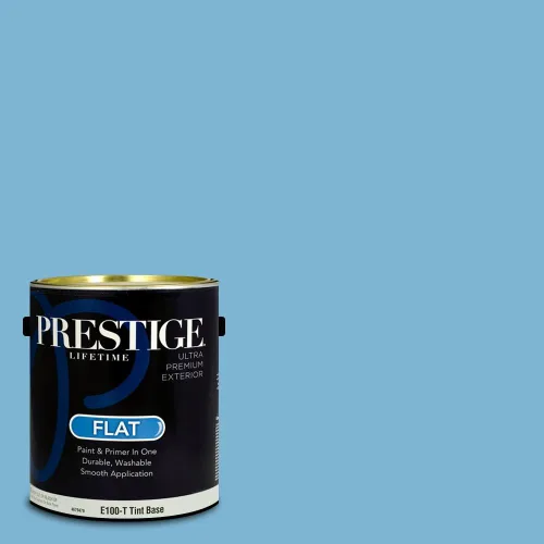 Vista 49 de Prestige Paints. - Base y pintura para exteriores en un solo galón, 1 galón. plano, comparable con Sherwin Williams Topsail.