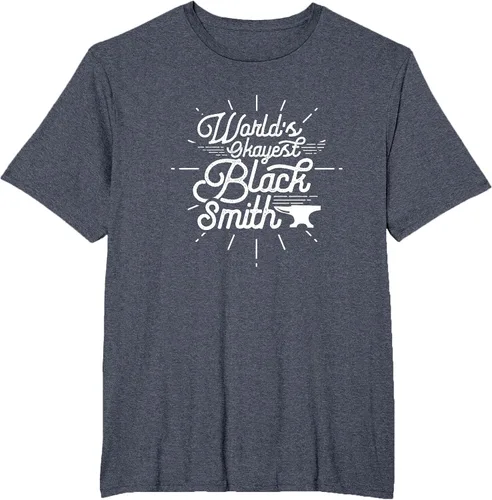 Vista 23 de Blacksmith Blacksmithing Forge Metalsmith Forging T-Shirt Asphalt Grey