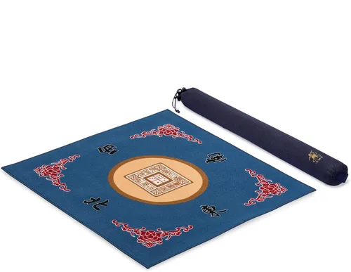 Funda de mesa para jugar al Mahjong, póquer o cualquier otro juego de cartas, 30.8 x 30.8 pulgadas, Azul