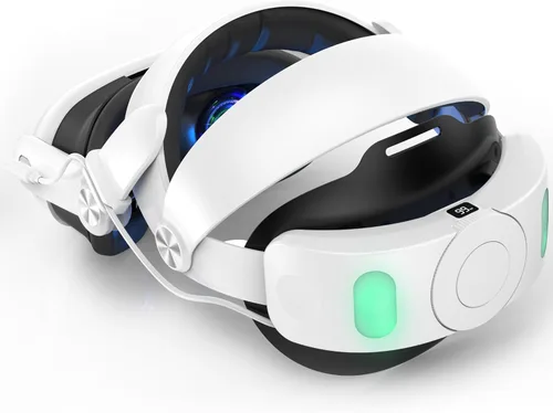 JHZWD Battery Head Strap Compatible with Meta Quest 3, 6000mAh Elite Strap Replacement for Enhanced Comfort and Play Time, Adjustable Headstrap with