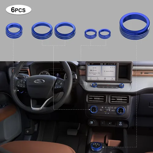 Vista 2 de 6 piezas Compatible con Ford Maverick 2024 2023 2022 Accesorios (No Compatible con 2025) Cubiertas de Consolas Centrales Interiores del Automóvil
