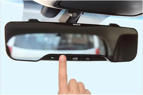 Vista 3 de DABOK Espejo retrovisor en el espejo ECM Espejo retrovisor gran angular en el interior universal Clip en el espejo retrovisor plano sin punto ciego