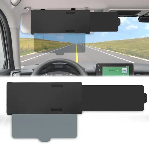 Extensor de visera polarizada, visera antirreflejo para automóvil que protege del deslumbramiento solar, protección solar interior del automóvil,