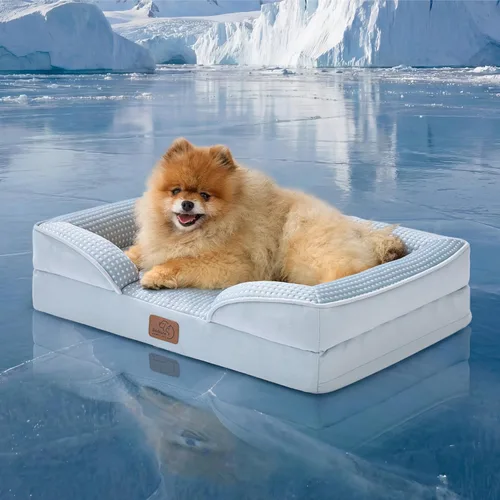 Vista 55 de Bedsure Camas ortopédicas para perros de tamaño grande - Cama impermeable para perros grandes y gatos, sofá para perros cómodo con funda extraíble