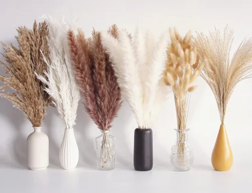 Vista 7 de Bannifll 115 ramos de hierba negra de las pampas, decoración de mesa bohemia, colas de conejo negro, flores secas, hierba de pampa seca para bodas