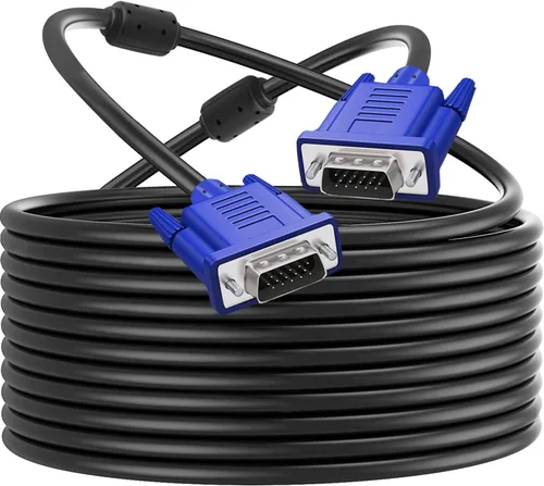 Vista 10 de PASOW Cable de monitor VGA a VGA HD15 macho a macho para TV computadora proyector (1.5 pies)
