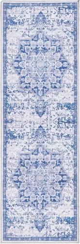 Vista 102 de Rugs.com Francesca Collection - Alfombra lavable de tejido plano, 2 x 3 pies, color blanco sal marina, perfecta para entradas, cocinas, rincones