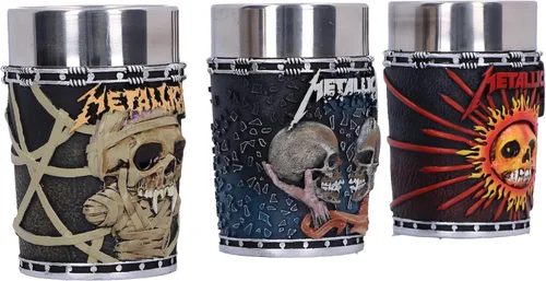 Vista 5 de Nemesis Now Colección Shot Glass - Juego de 3, productos de banda de rock
