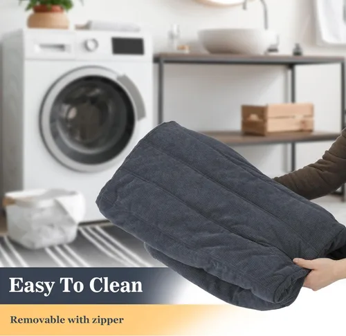 Vista 3 de Silla Puf, Puffs Fireside Sofá Perezoso, Silla Puf Grande para Suelo, Silla Lounge de Espuma Viscoelástica para Dormitorio, Sala de Estar, Oficina