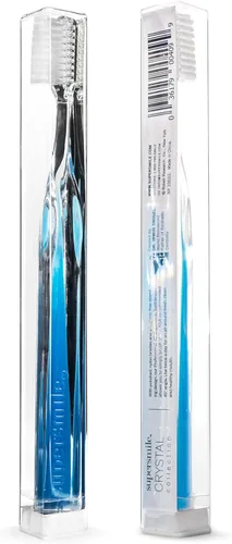 Vista 2 de Supersmile Crystal Collection - Cepillo de dientes blanqueador con mango ergonómico, cepillo patentado de cerdas de nailon suave de 45° para adultos