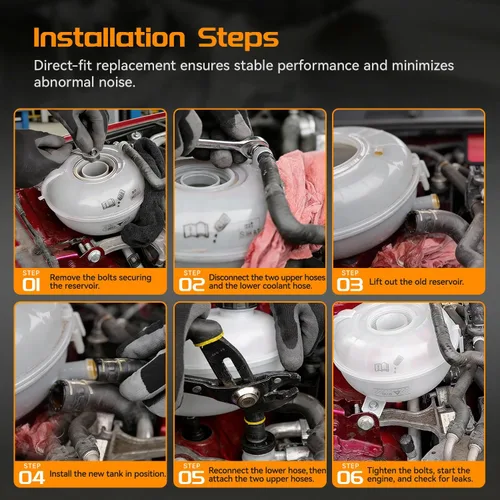 Vista 8 de BRTEC Tanque de depósito de desbordamiento de refrigerante con tapa compatible con Chevrolet Sonic 2012-2019 # 95048411