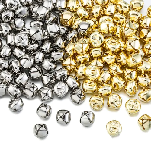 Vista 16 de Zhanmai 300 Piezas Cascabeles a Granel para Manualidades, Campanas de Navidad DIY para Decoración, Decoración del Hogar (0.5 Pulgadas, Marrón)